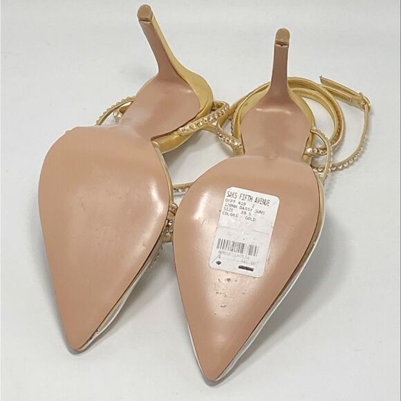 Andrea Wazen Leather & Crystal Pumps size 39.5 - Picture 14 of 16